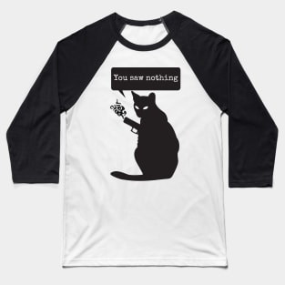 Funny Killer cat meme Baseball T-Shirt